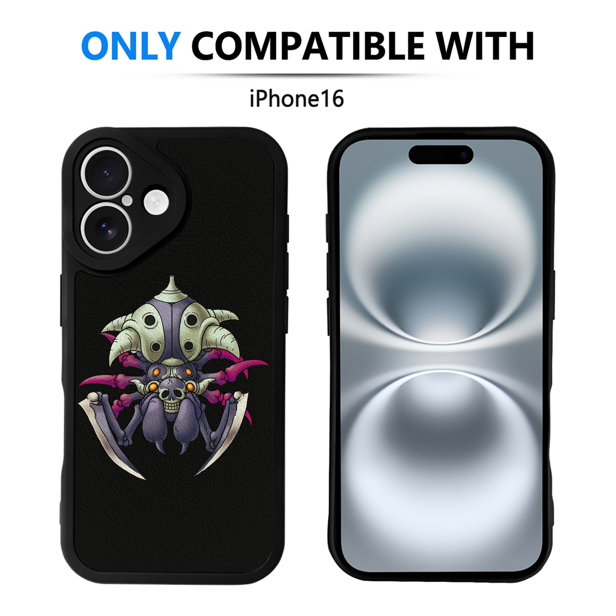 （画像用） ドラゴンクエスト Doragon Kuesuto Dragon Quest 【iPhone 16シリーズ対応】シリコンスマホケース（レザー調） 材質：シリコン
